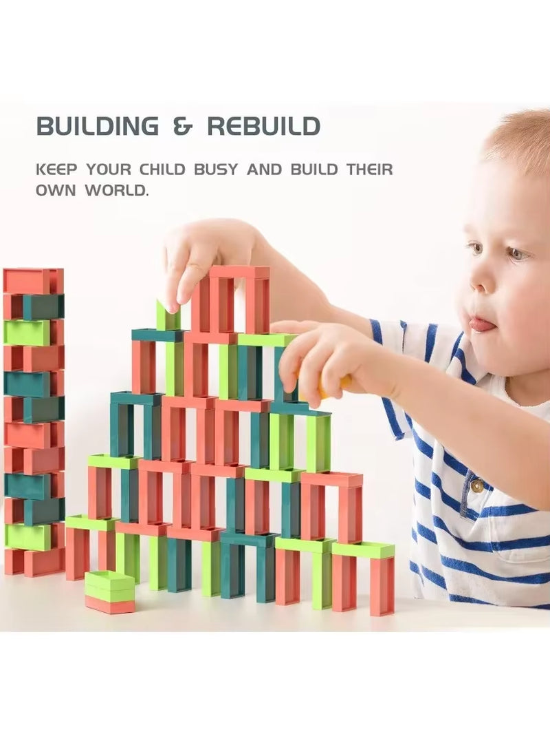 Domino Train Toy Kids Games: Automatic Dominoes Building Set Rally - Toys for 3 Year Old Boys