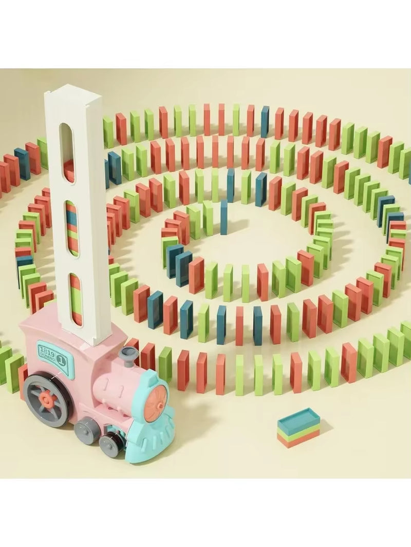 Domino Train Toy Kids Games: Automatic Dominoes Building Set Rally - Toys for 3 Year Old Boys