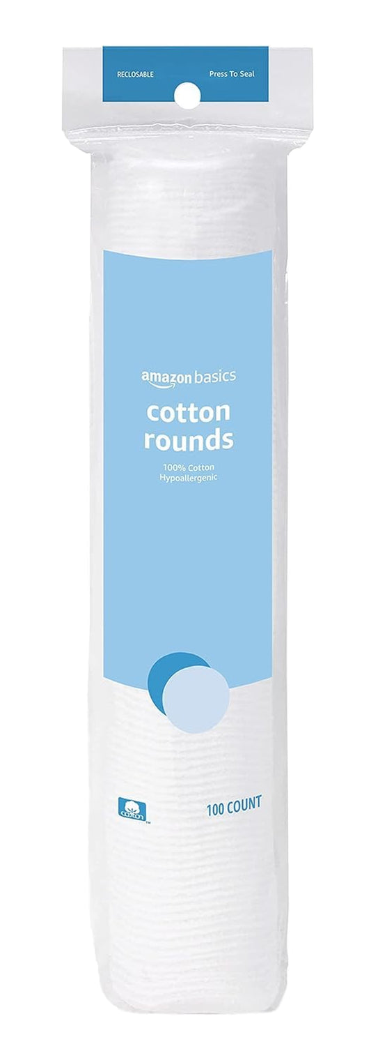 100% Cotton Hypoallergenic Rounds, 100 Count