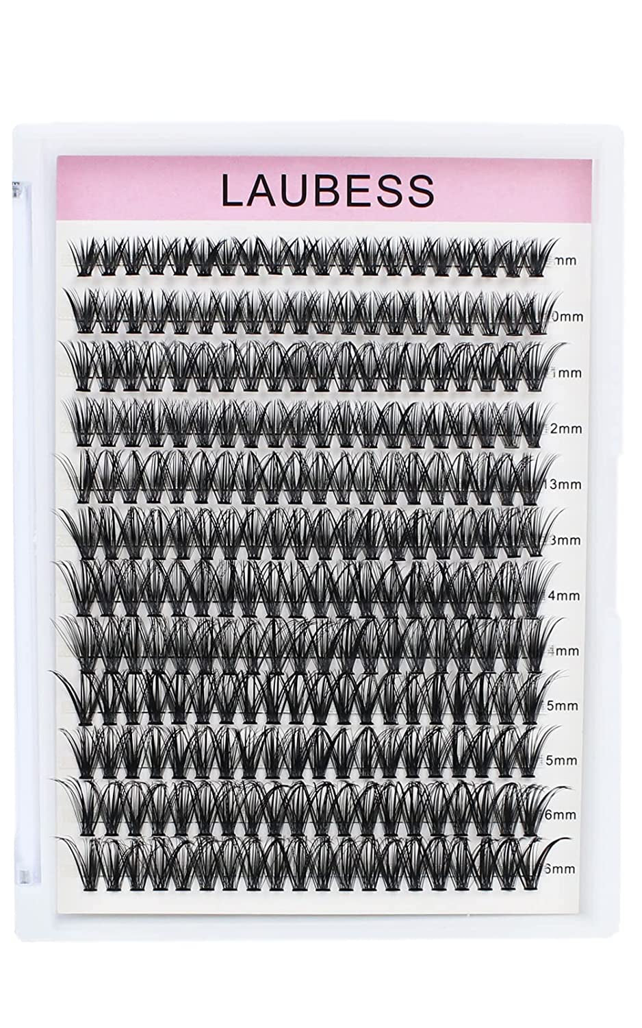 Cluster Lashes 240Pcs 40D DIY Eyelash Extension D Curl Long Individual Lashes Mixed Tray Faux Mink Lash Clusters Extensions 0.07 0.10 Black (40D-0.07D-9-16Mm)