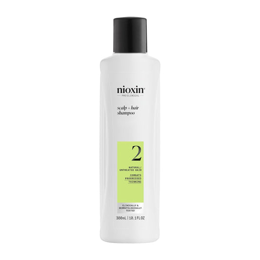 System 2 Scalp + Hair Thickening Shampoo for Natural Hair with Progressed Thinning Boost Hair Density with Niacinamide & Biotin