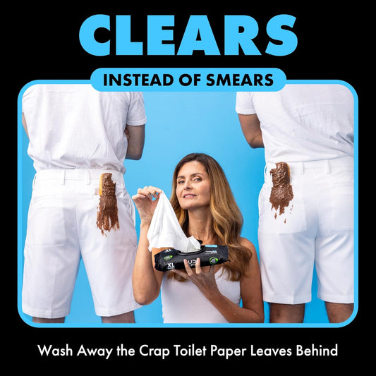 - Flushable Wipes - 6 Pack, 288 Wipes - Unscented Extra-Large Adult Wet Wipes - Vitamin-E & Aloe - Septic and Sewer Safe