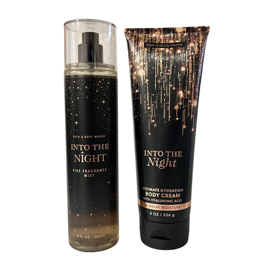 Bath and Body Works into the Night Fragrance Mist & Body Cream Set