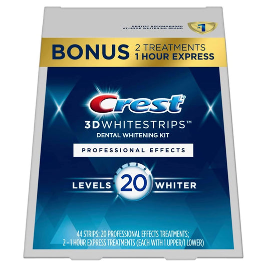 3D Whitestrips Professional Effects Teeth Whitening Kit, 44 Strips (22 Count Pack)