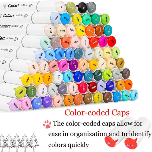 81-Color Alcohol-Based Dual Tip Markers for Artists - Ideal for Teen Gifts and Creative Projects
