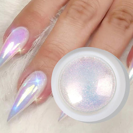 1 Box Holographic Nail Glitter Powder Rainbow Color Neon Effect Nail Art Flakes Decoration Chrome Nail Powder Dust Tip Manicure