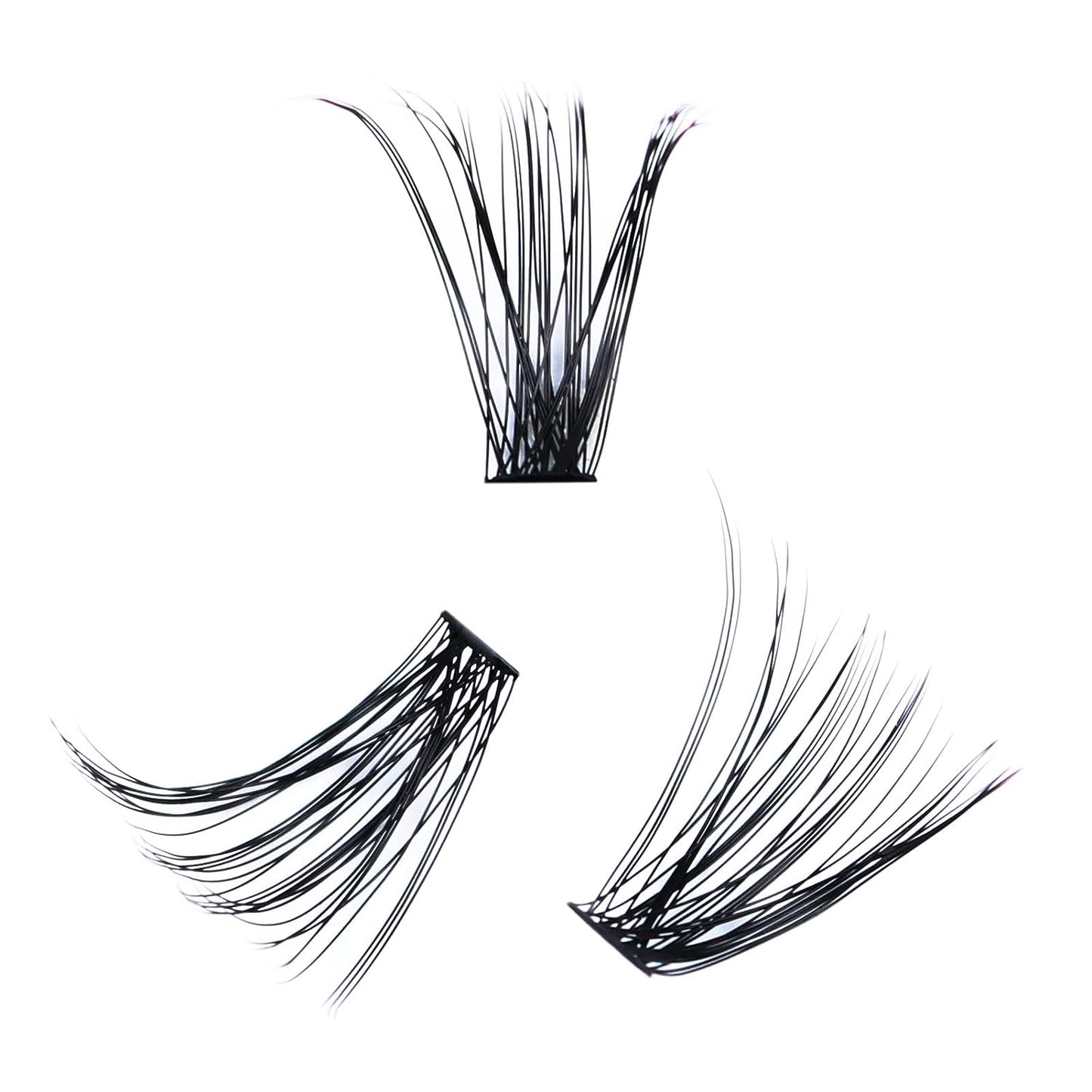 Cluster Lashes 240Pcs 40D DIY Eyelash Extension D Curl Long Individual Lashes Mixed Tray Faux Mink Lash Clusters Extensions 0.07 0.10 Black (40D-0.07D-9-16Mm)