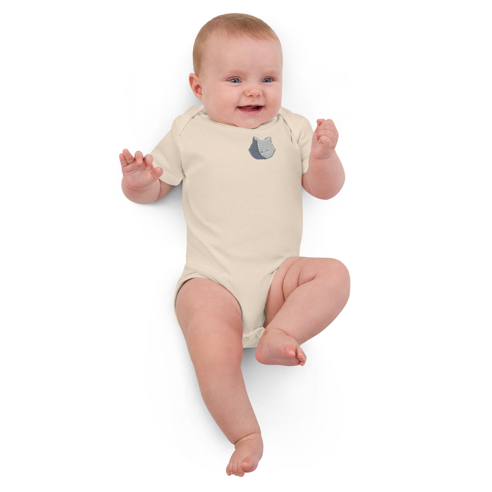 CalmCaressASMR Organic Cotton Embroidered Baby Bodysuit